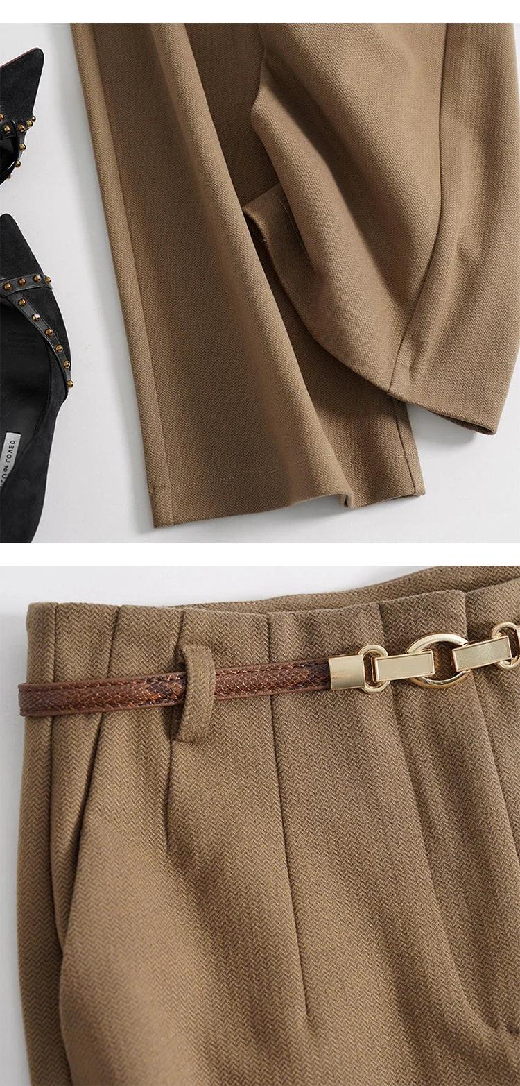 Wide Leg Wool Trousers for Women - Milano Style - Elegant Office or Casual Wear - Comfortable Fit