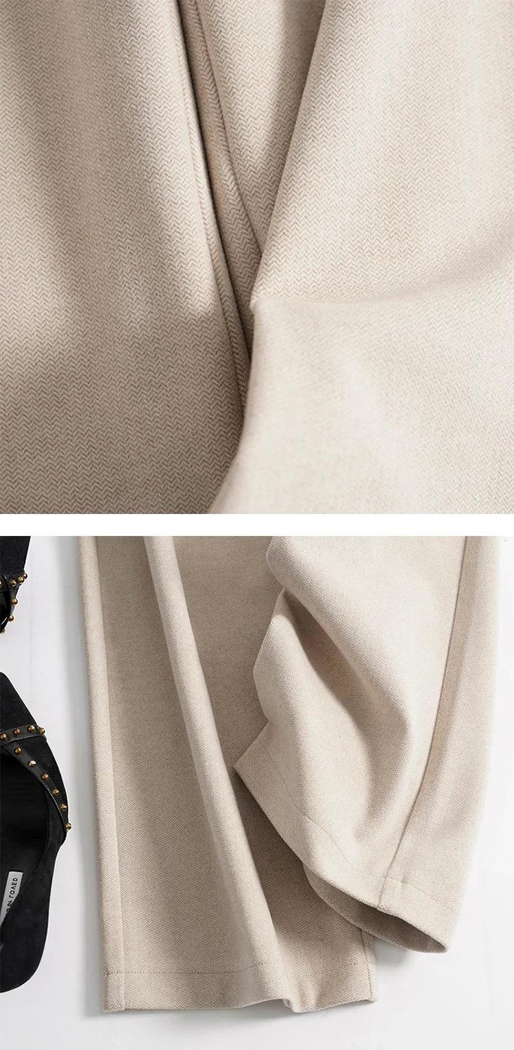 Wide Leg Wool Trousers for Women - Milano Style - Elegant Office or Casual Wear - Comfortable Fit