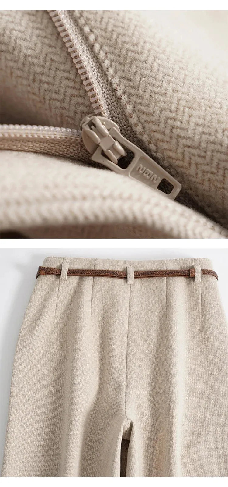 Wide Leg Wool Trousers for Women - Milano Style - Elegant Office or Casual Wear - Comfortable Fit