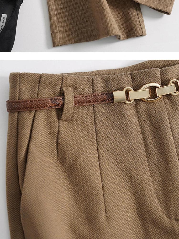 Wide Leg Wool Trousers for Women - Milano Style - Elegant Office or Casual Wear - Comfortable Fit