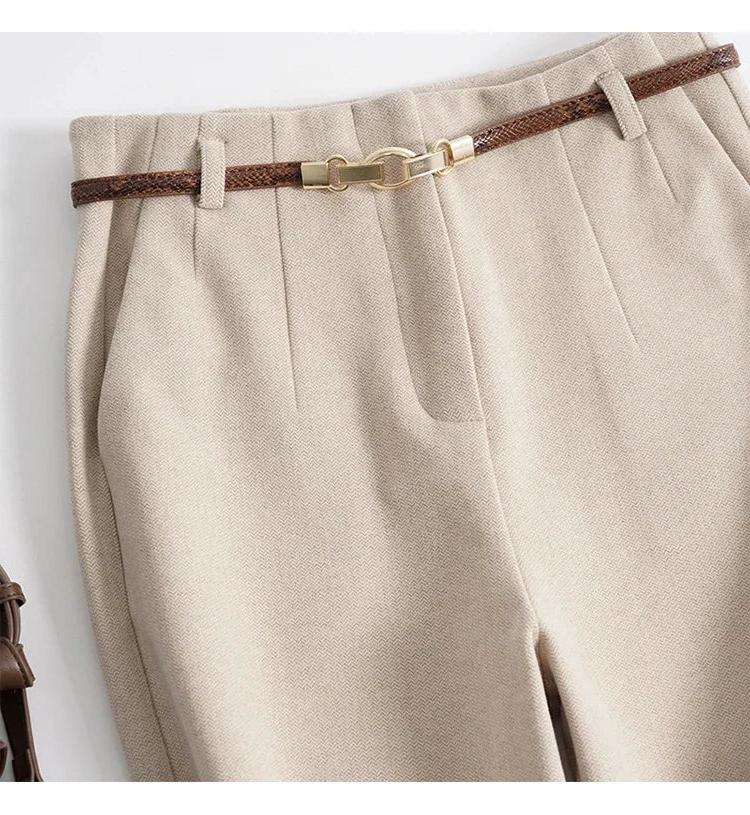 Wide Leg Wool Trousers for Women - Milano Style - Elegant Office or Casual Wear - Comfortable Fit