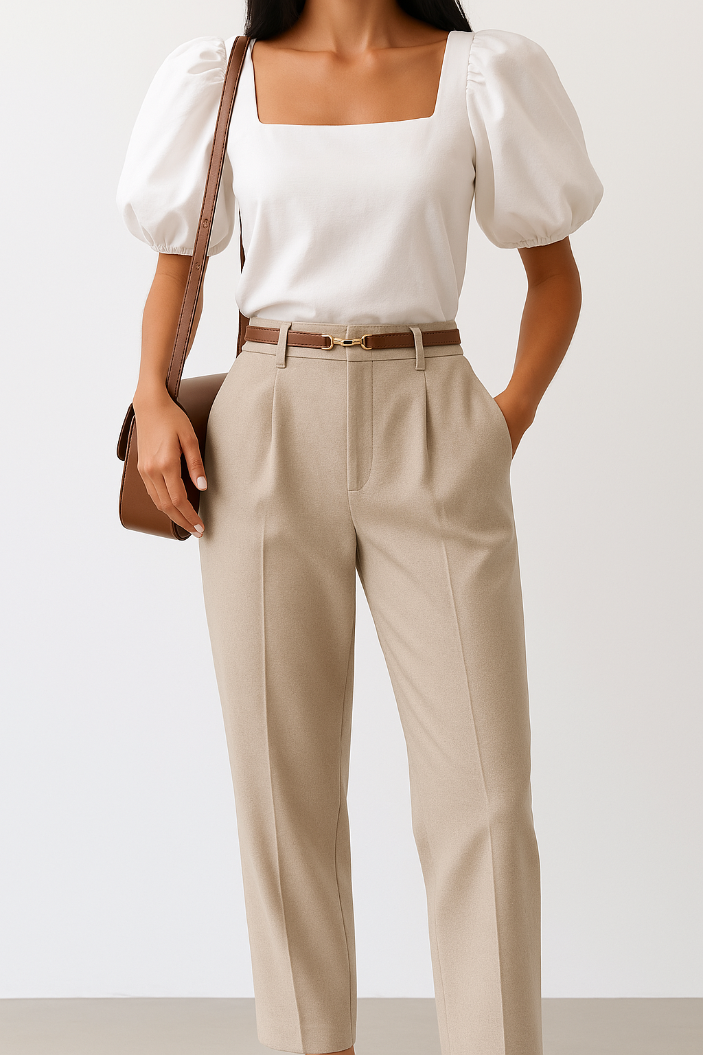 Wide Leg Wool Trousers for Women - Milano Style - Elegant Office or Casual Wear - Comfortable Fit