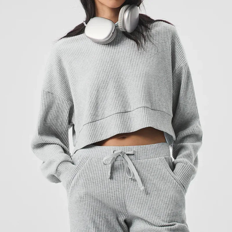 Women's Corduroy 2-Piece Set - Classic Style for Casual Wear