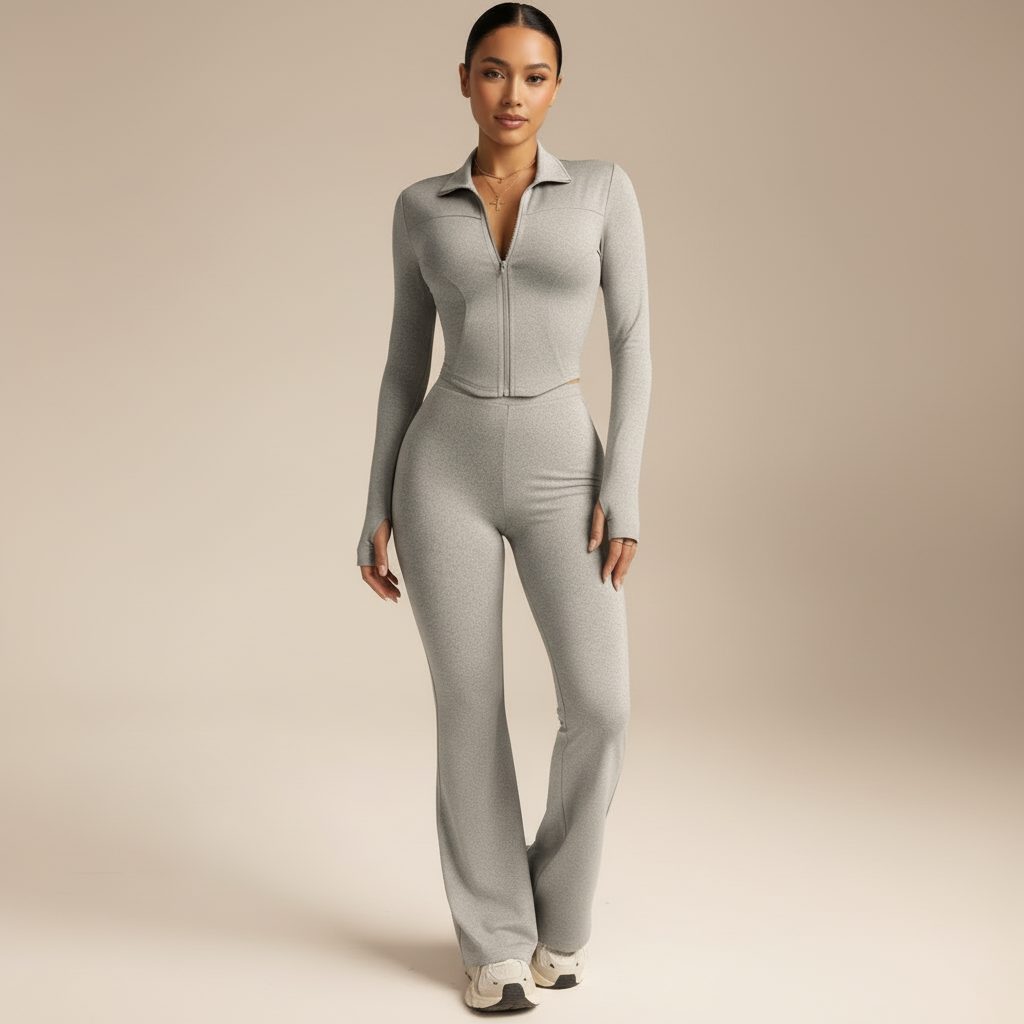 Women's Cozy Cotton Loungewear Set - Relaxed Fit Sleepwear for Home and Leisure