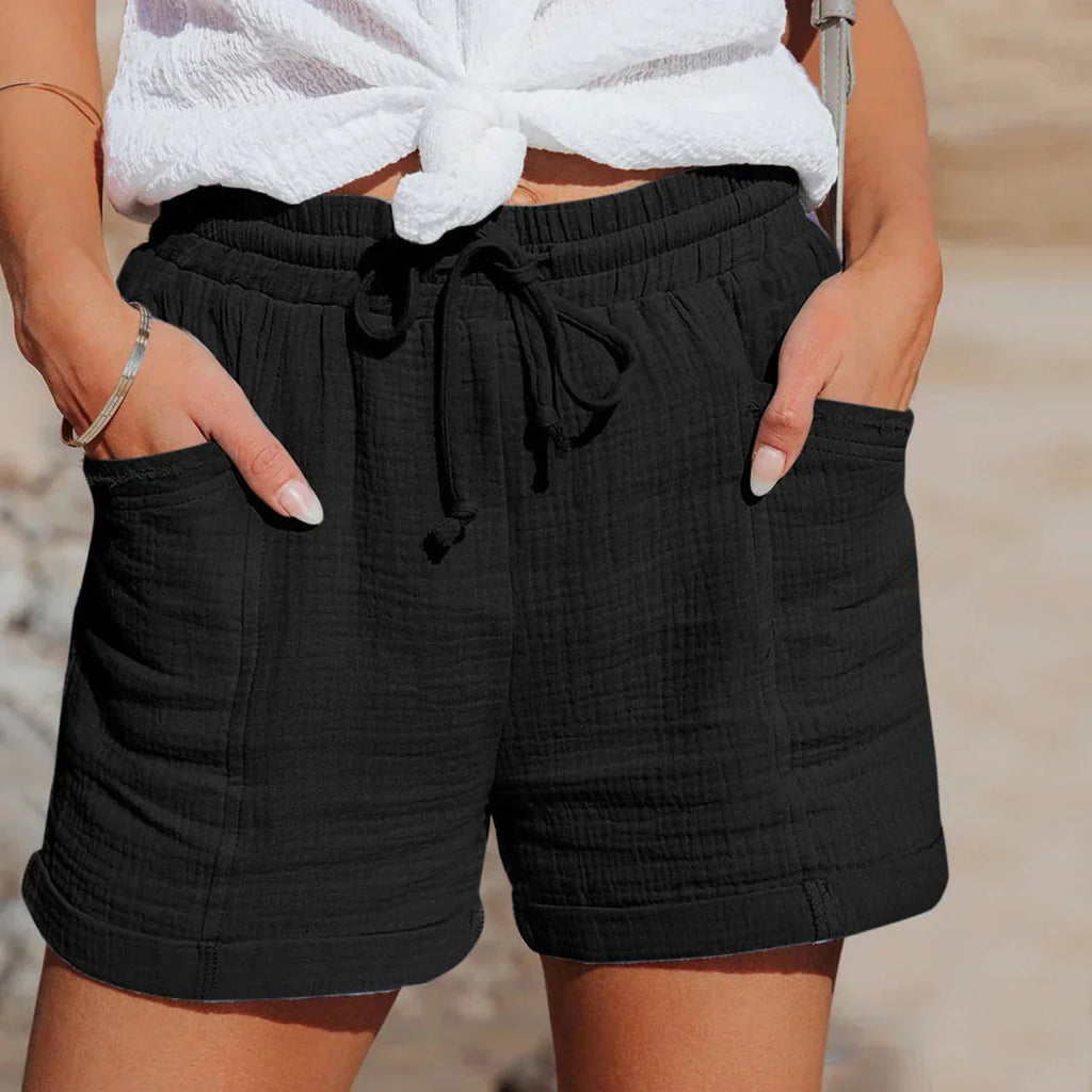 Women's Lightweight Cotton Summer Shorts - Casual Fit for Outdoor Activities and Everyday Wear