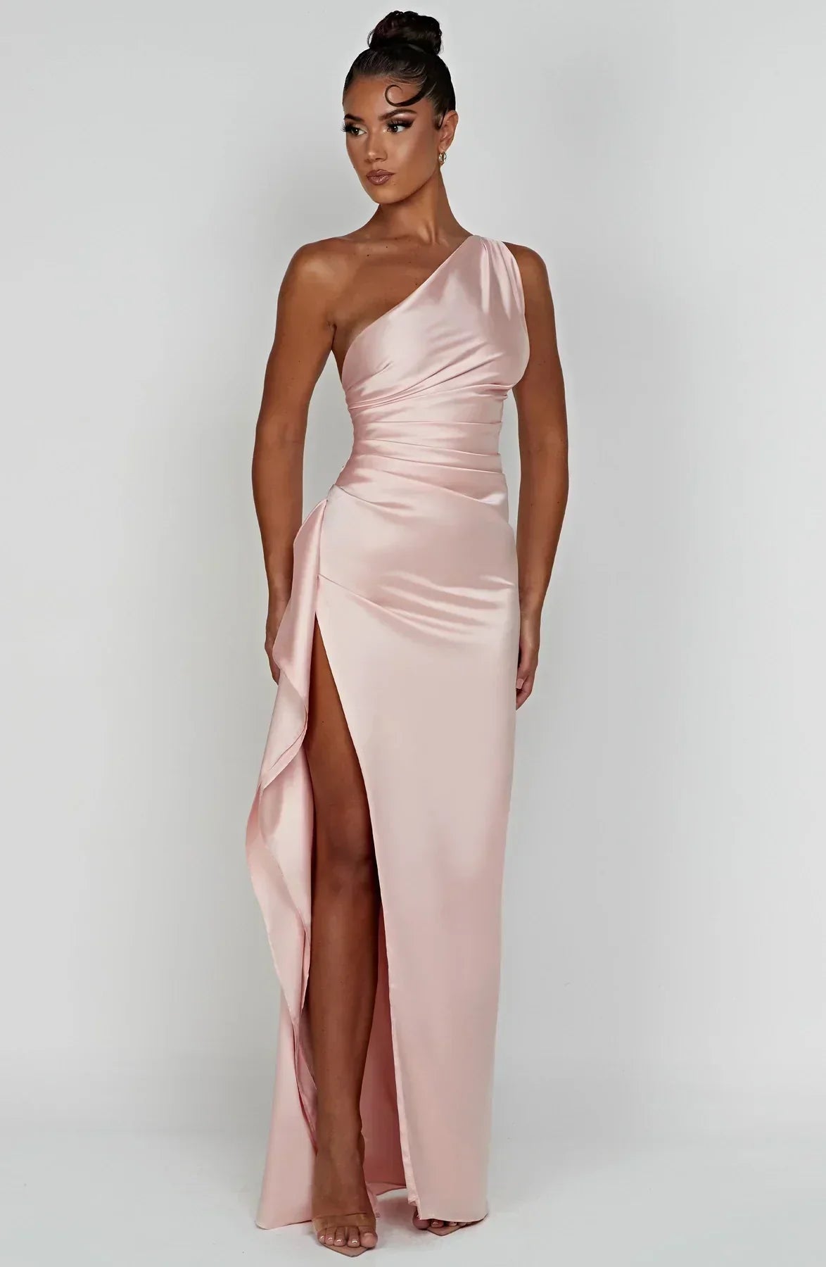 Women's Satin Evening Dress - Elegant Formal Wear for Special Occasions