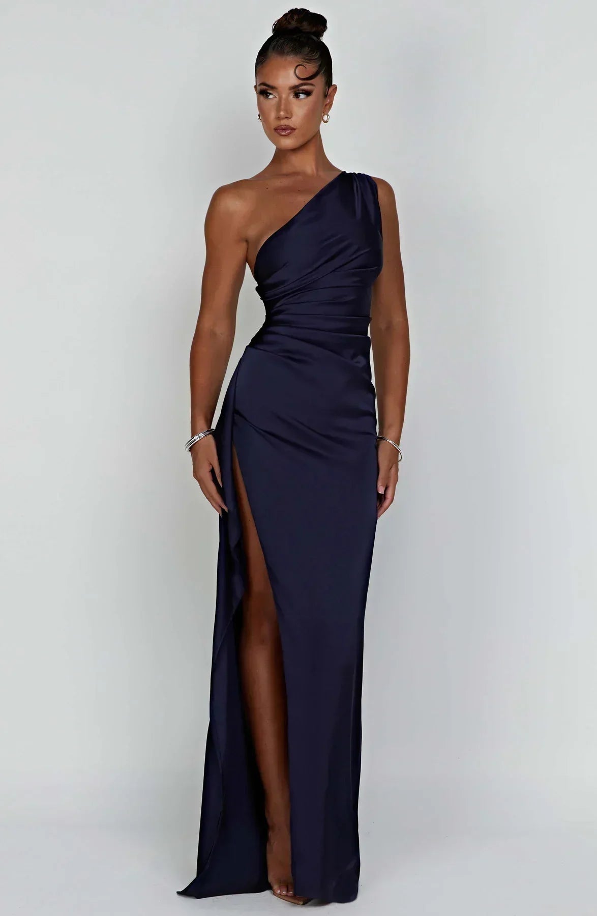 Women's Satin Evening Dress - Elegant Formal Wear for Special Occasions