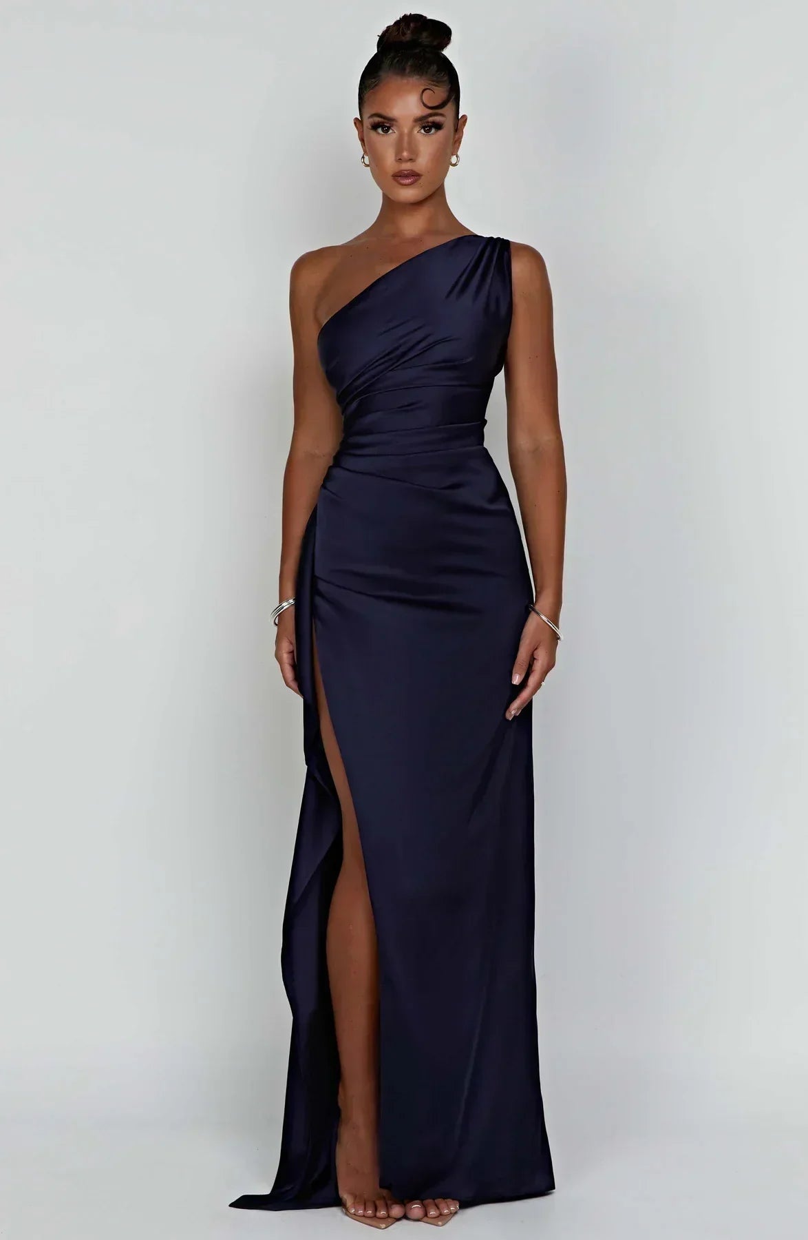 Women's Satin Evening Dress - Elegant Formal Wear for Special Occasions