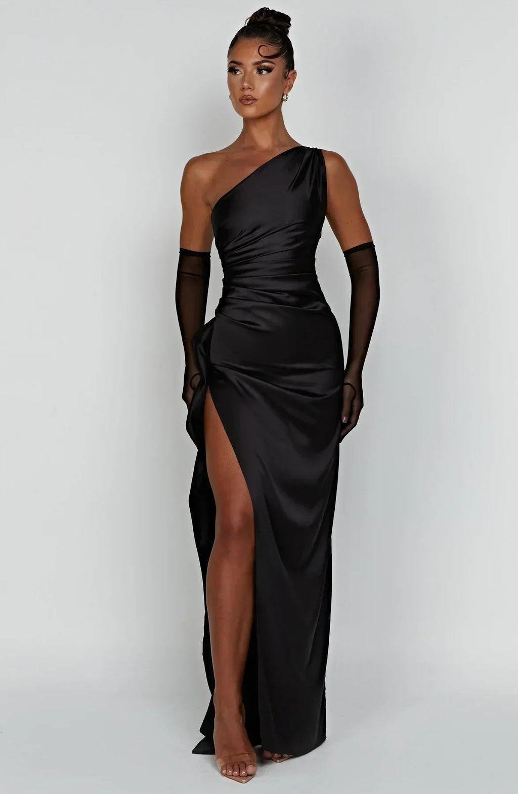 Women's Satin Evening Dress - Elegant Formal Wear for Special Occasions