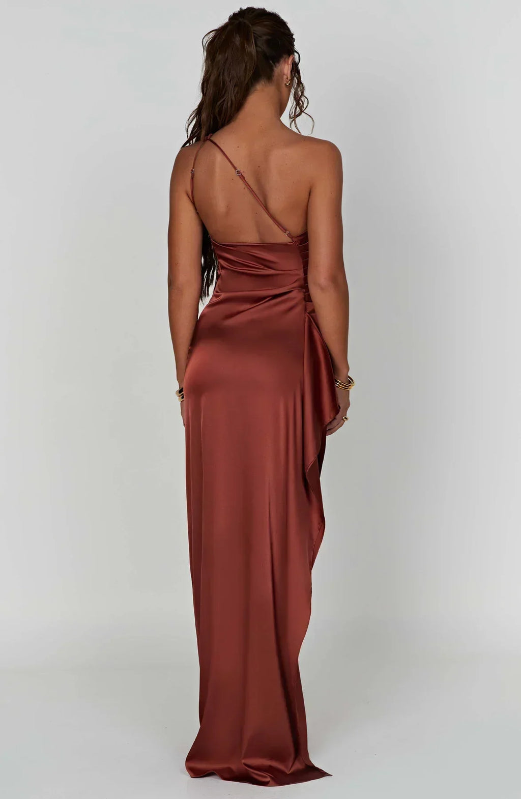 Women's Satin Evening Dress - Elegant Formal Wear for Special Occasions