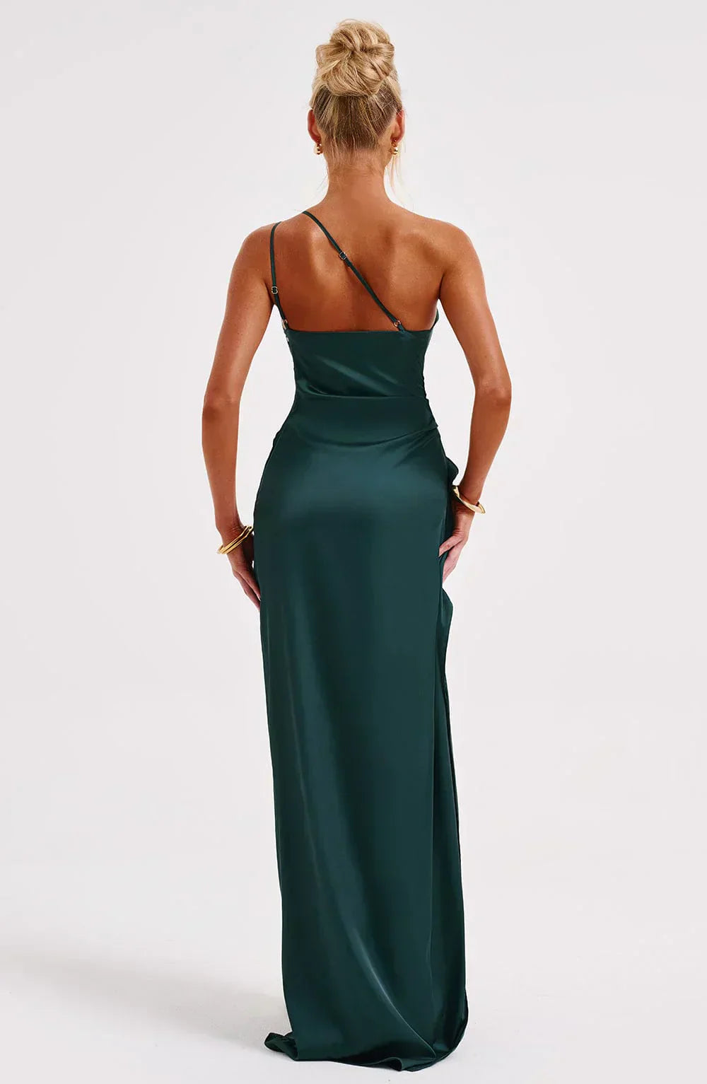 Women's Satin Evening Dress - Elegant Formal Wear for Special Occasions