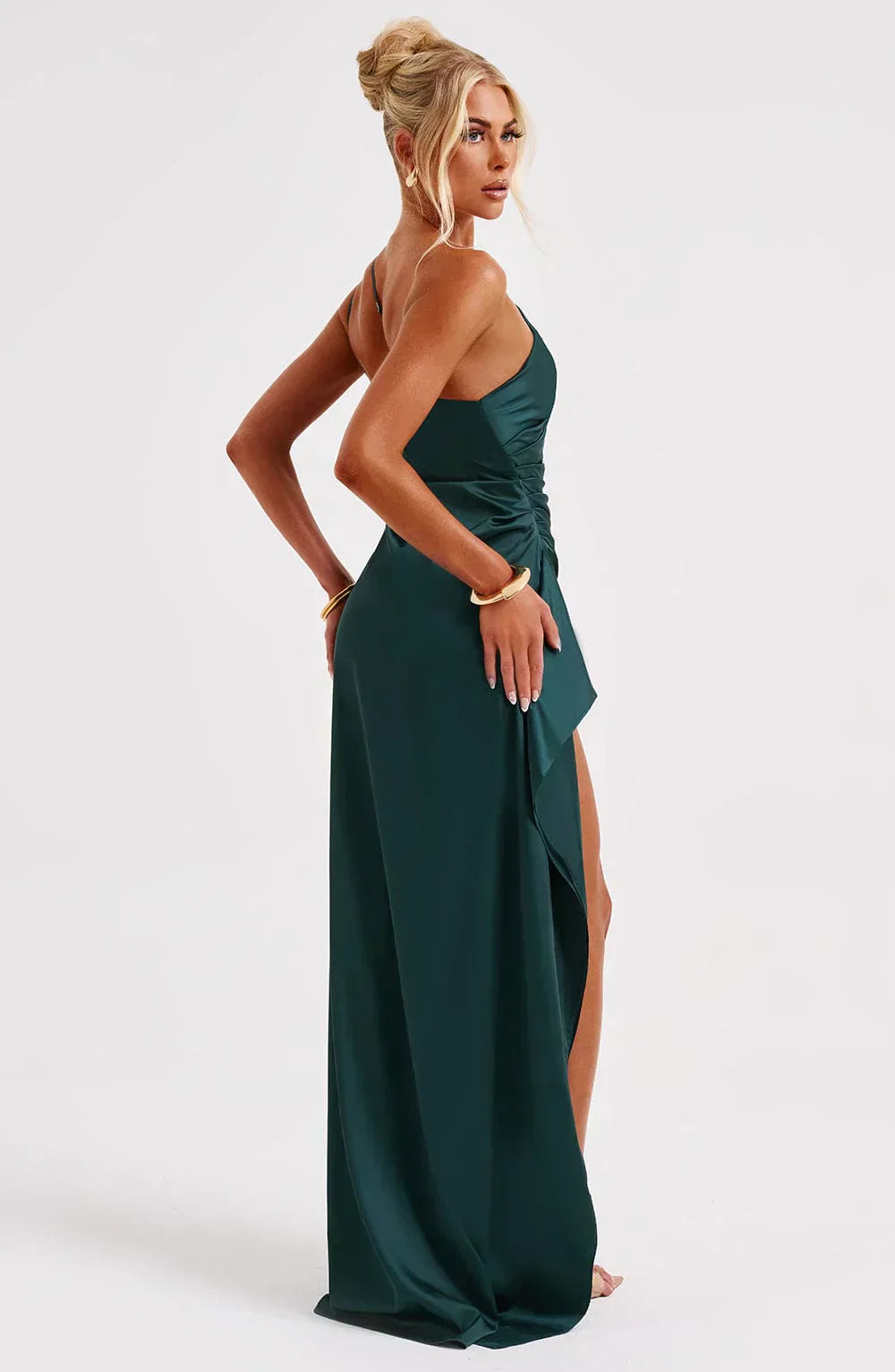 Women's Satin Evening Dress - Elegant Formal Wear for Special Occasions