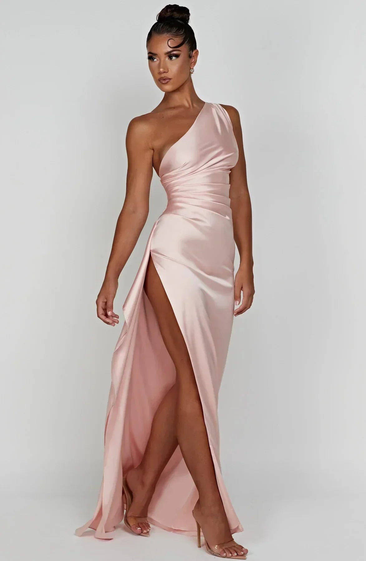 Women's Satin Evening Dress - Elegant Formal Wear for Special Occasions