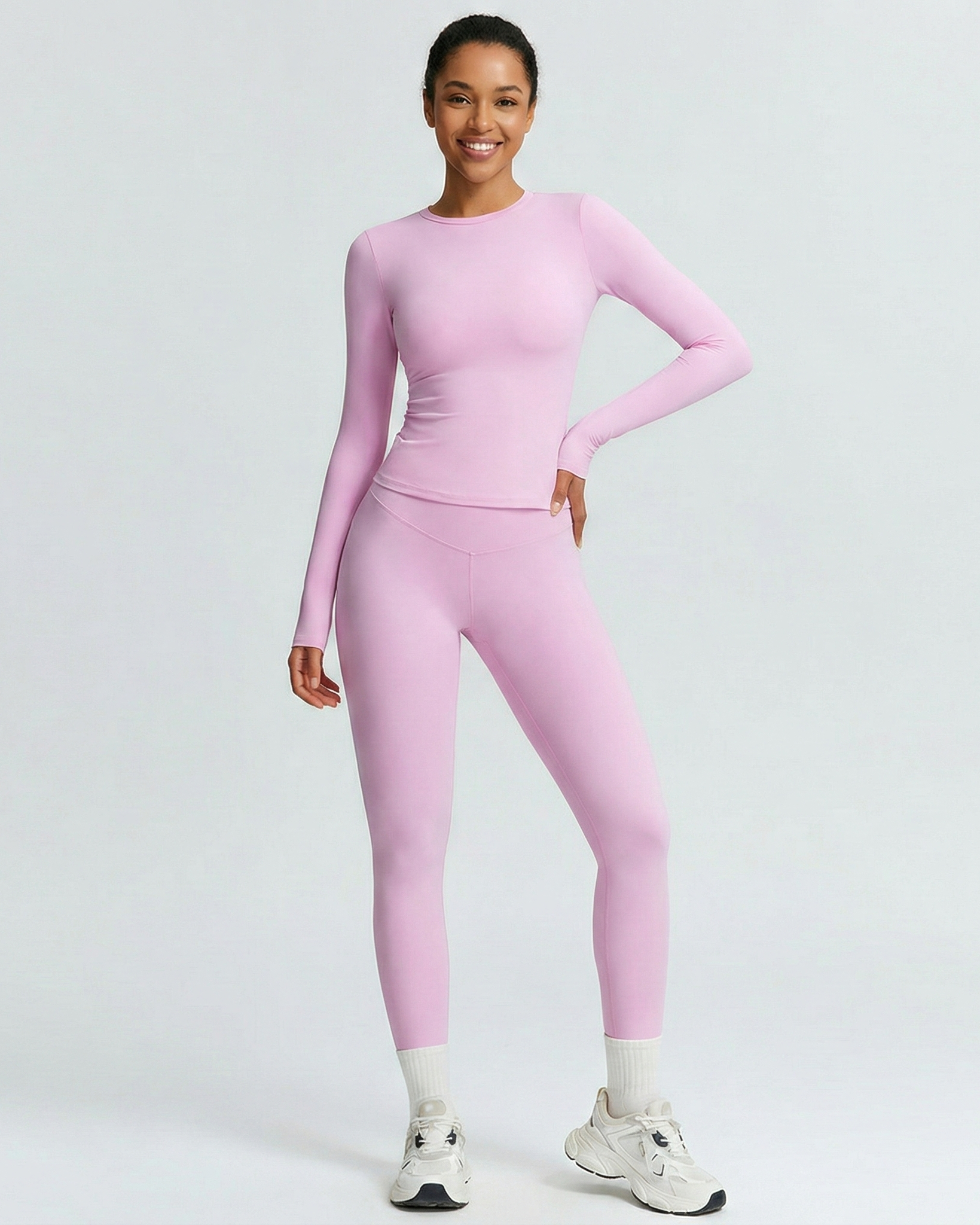 Women's Two-Piece Workout Set - Breathable Fabric, Stylish Design for Gym and Fitness Activities