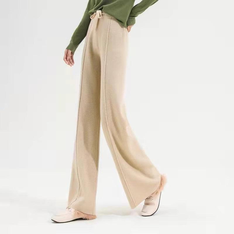 Wool Trousers for Women - Classic Fit - Versatile Dress Pants for Office and Casual Wear