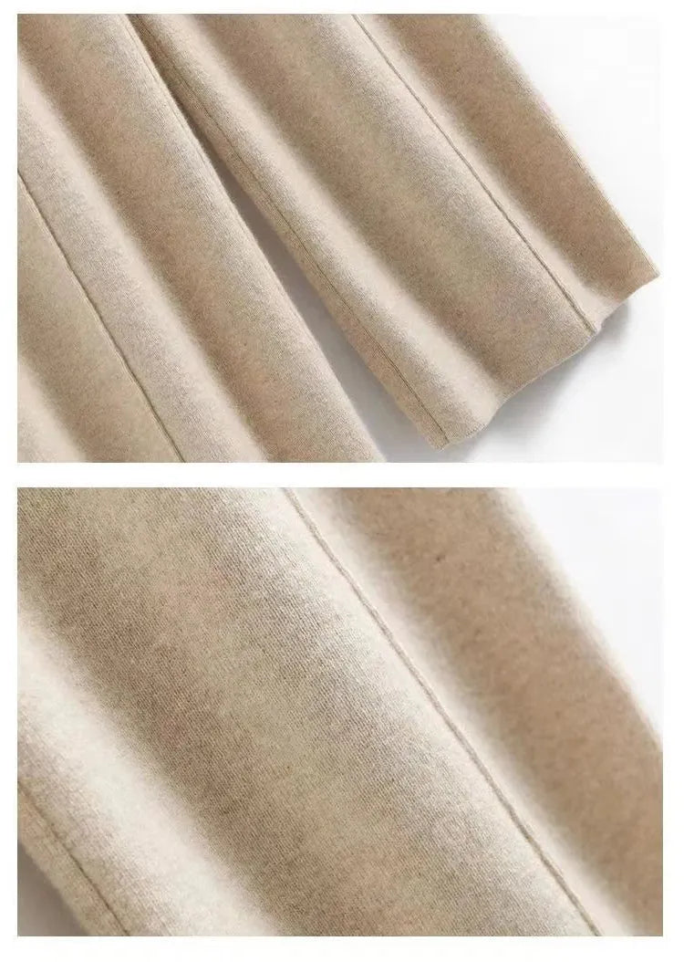 Wool Trousers for Women - Classic Fit - Versatile Dress Pants for Office and Casual Wear