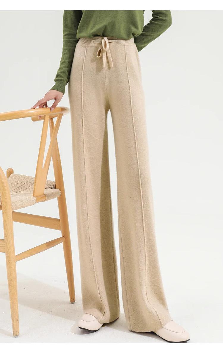 Wool Trousers for Women - Classic Fit - Versatile Dress Pants for Office and Casual Wear