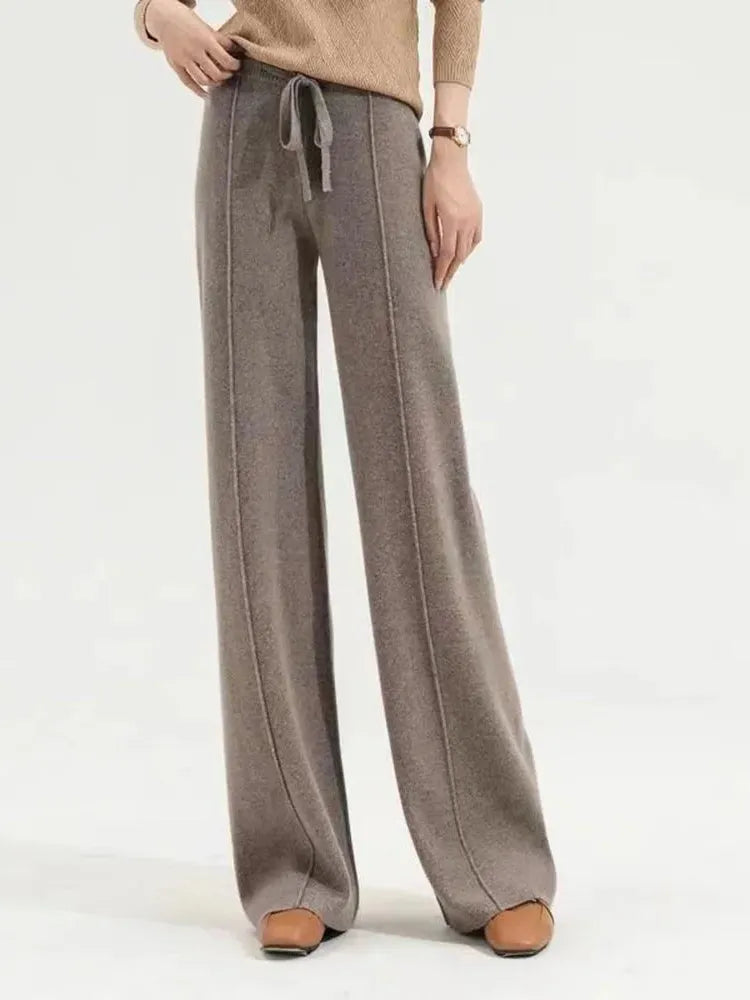 Wool Trousers for Women - Classic Fit - Versatile Dress Pants for Office and Casual Wear