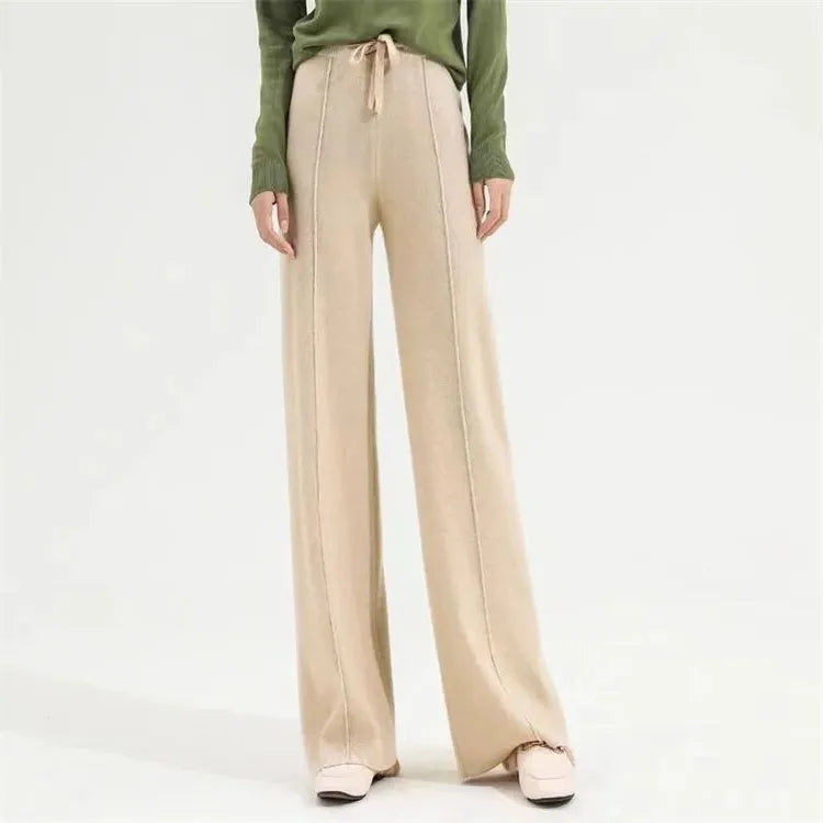 Wool Trousers for Women - Classic Fit - Versatile Dress Pants for Office and Casual Wear