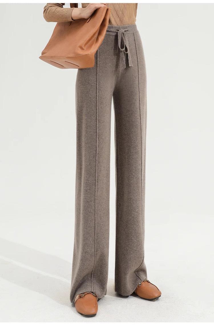 Wool Trousers for Women - Classic Fit - Versatile Dress Pants for Office and Casual Wear