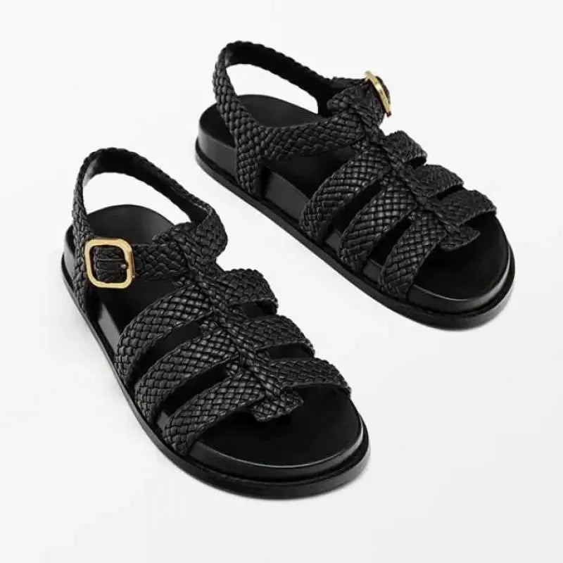 Woven Sandals for Women - Comfortable Casual Footwear - Stylish Summer Design - Versatile Everyday Use