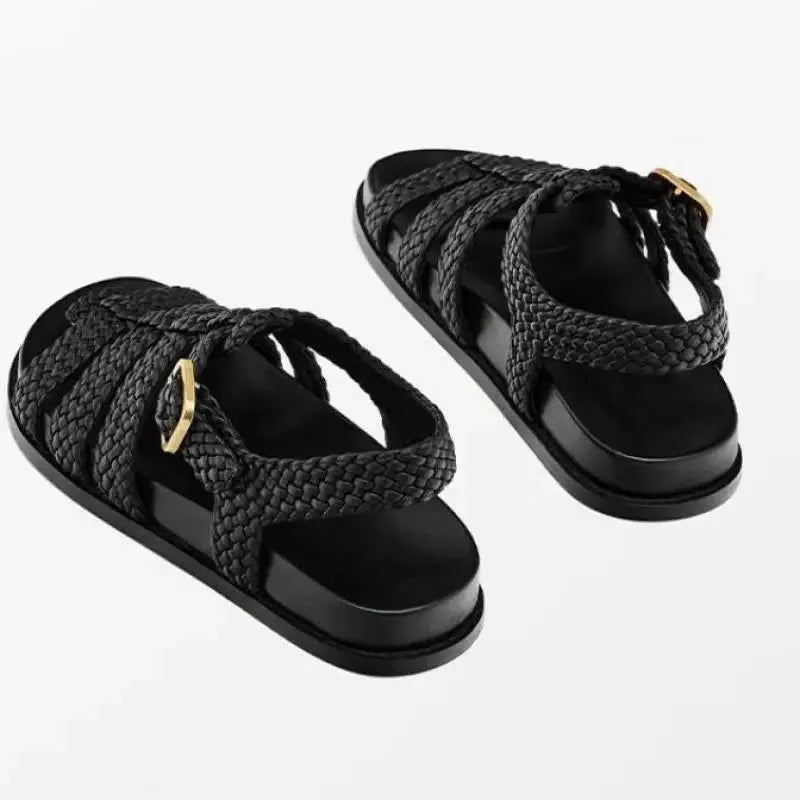 Woven Sandals for Women - Comfortable Casual Footwear - Stylish Summer Design - Versatile Everyday Use