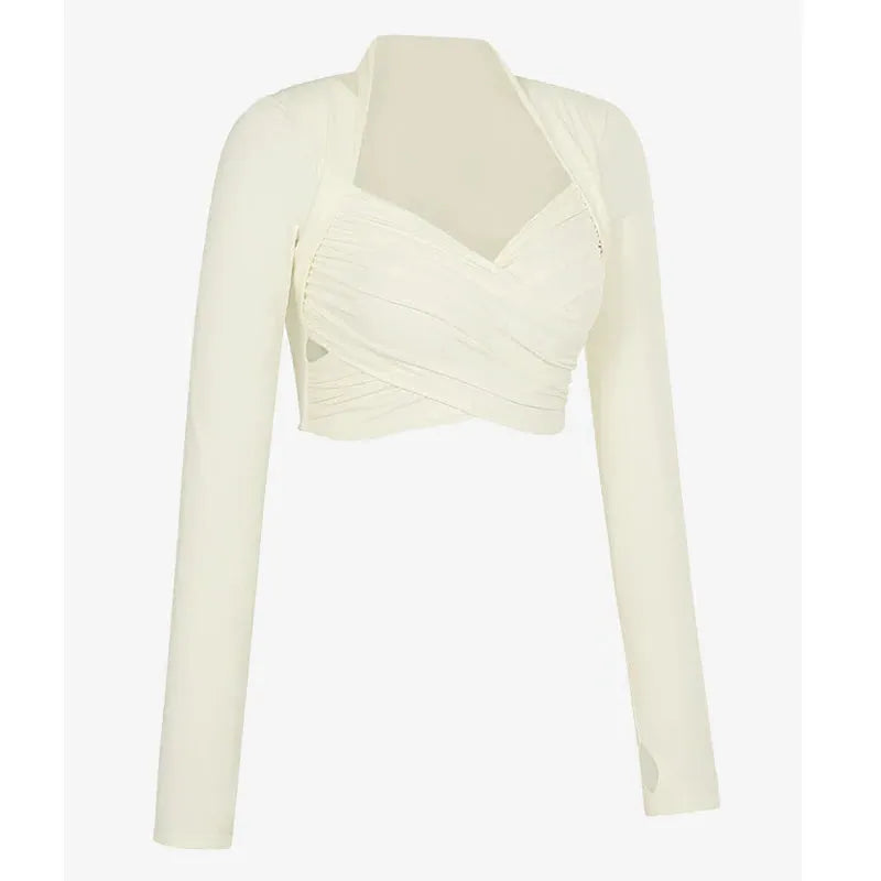 Wrap Top in Soft Fabric - Casual Serenity Style for Everyday Wear