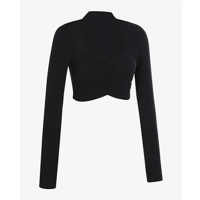 Wrap Top in Soft Fabric - Casual Serenity Style for Everyday Wear