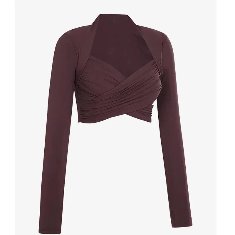 Wrap Top in Soft Fabric - Casual Serenity Style for Everyday Wear