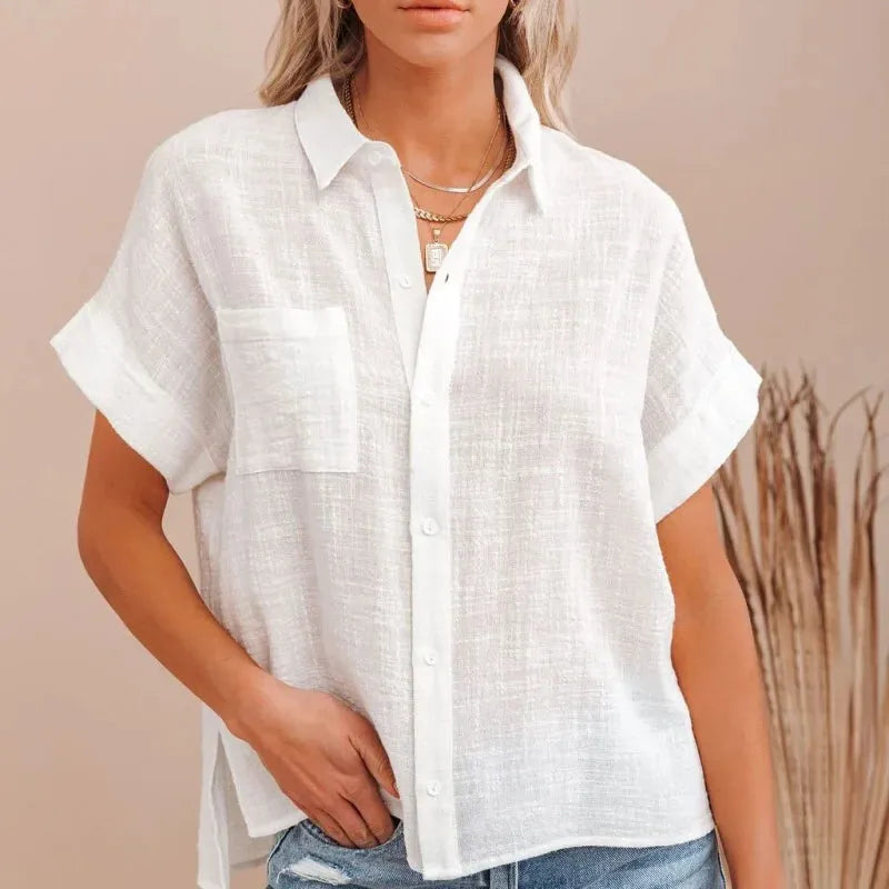 Zürich Blouse - Lightweight Cotton Long Sleeve Top for Casual Wear - Available in Multiple Colors