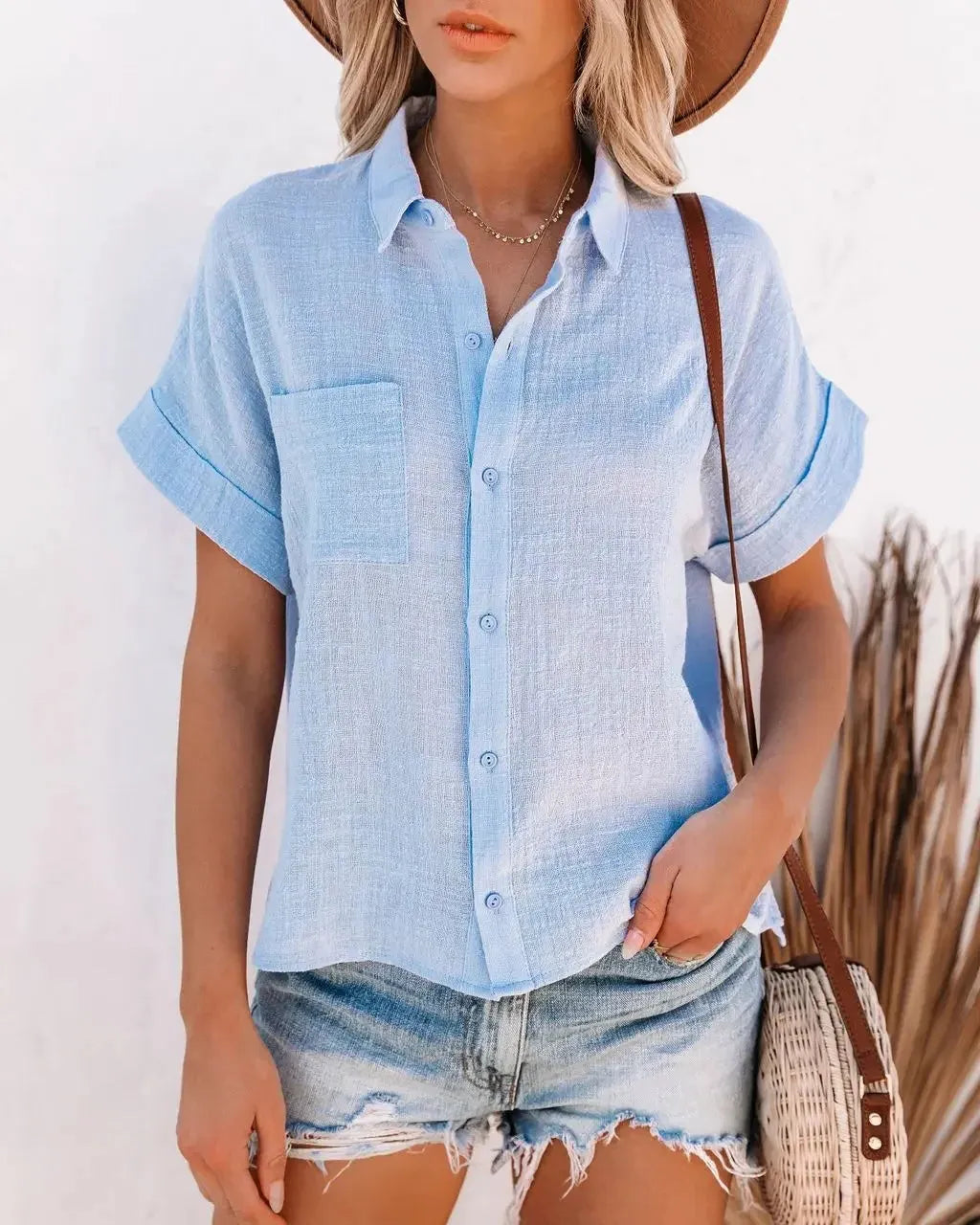 Zürich Blouse - Lightweight Cotton Long Sleeve Top for Casual Wear - Available in Multiple Colors